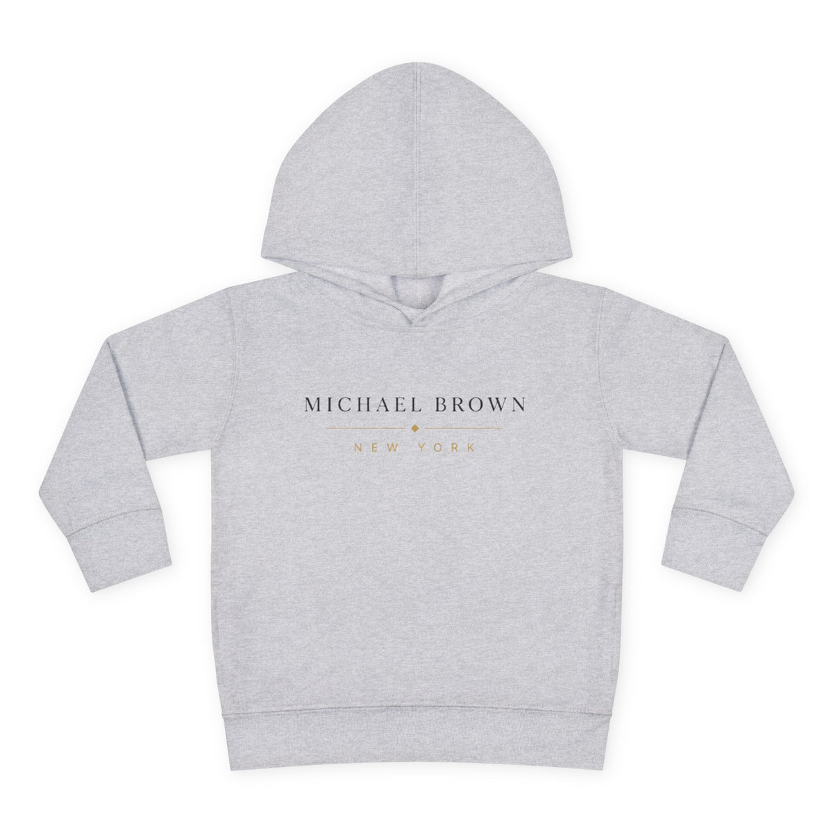 Toddler Hoodie — "Michael Brown New York" Minimalist Fleece Pullover
