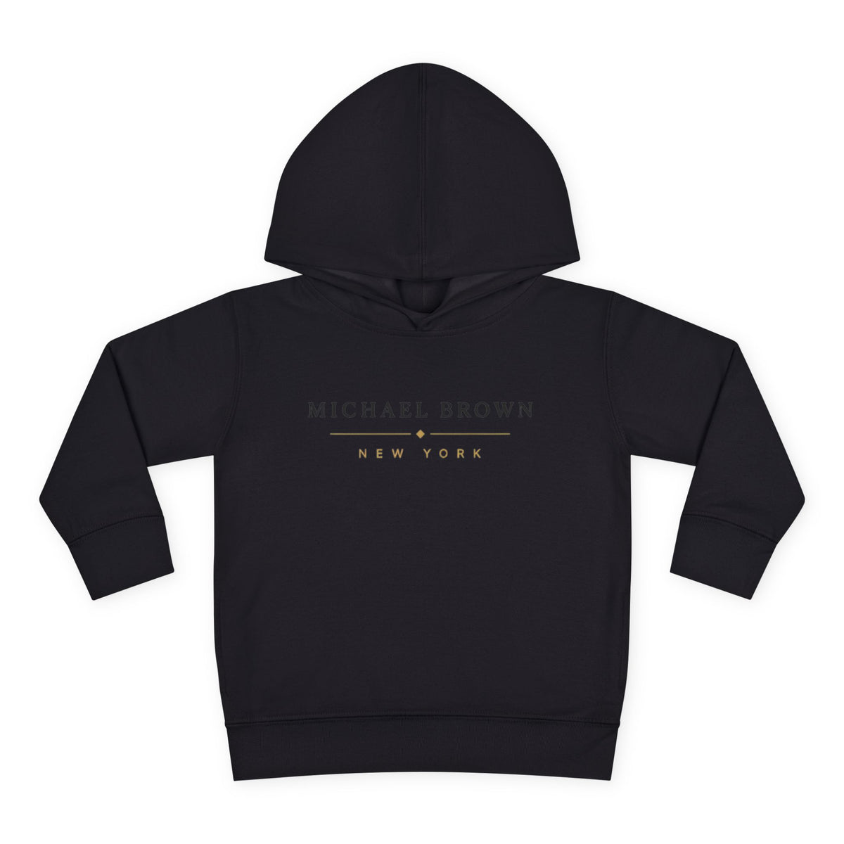 Toddler Hoodie — "Michael Brown New York" Minimalist Fleece Pullover