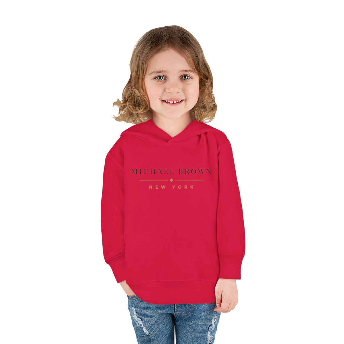 Toddler Hoodie — "Michael Brown New York" Minimalist Fleece Pullover