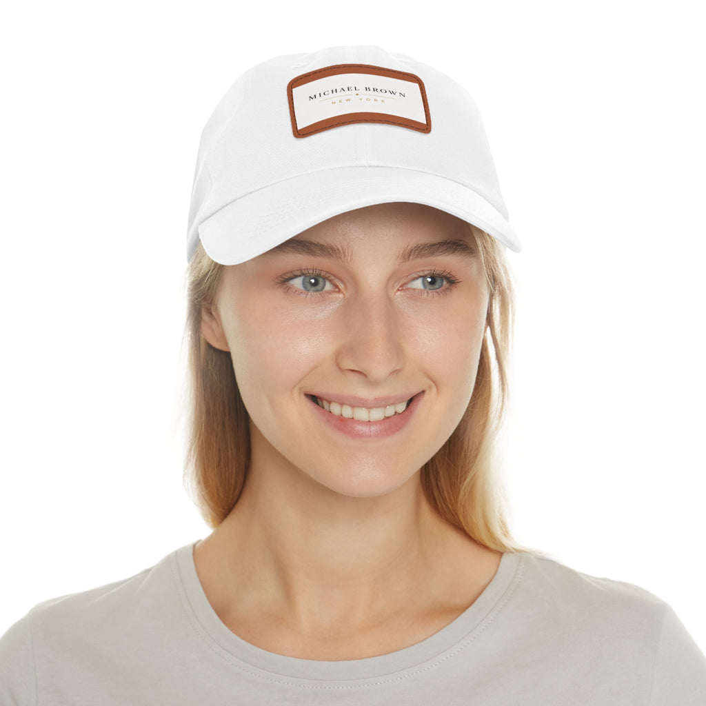 Michael Brown Leather Patch Dad Cap – Adjustable Unisex Baseball Hat