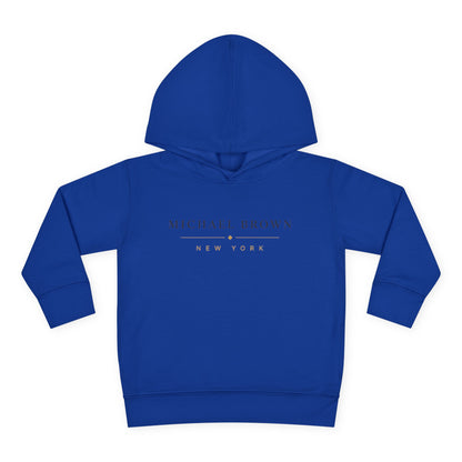 Toddler Hoodie — "Michael Brown New York" Minimalist Fleece Pullover