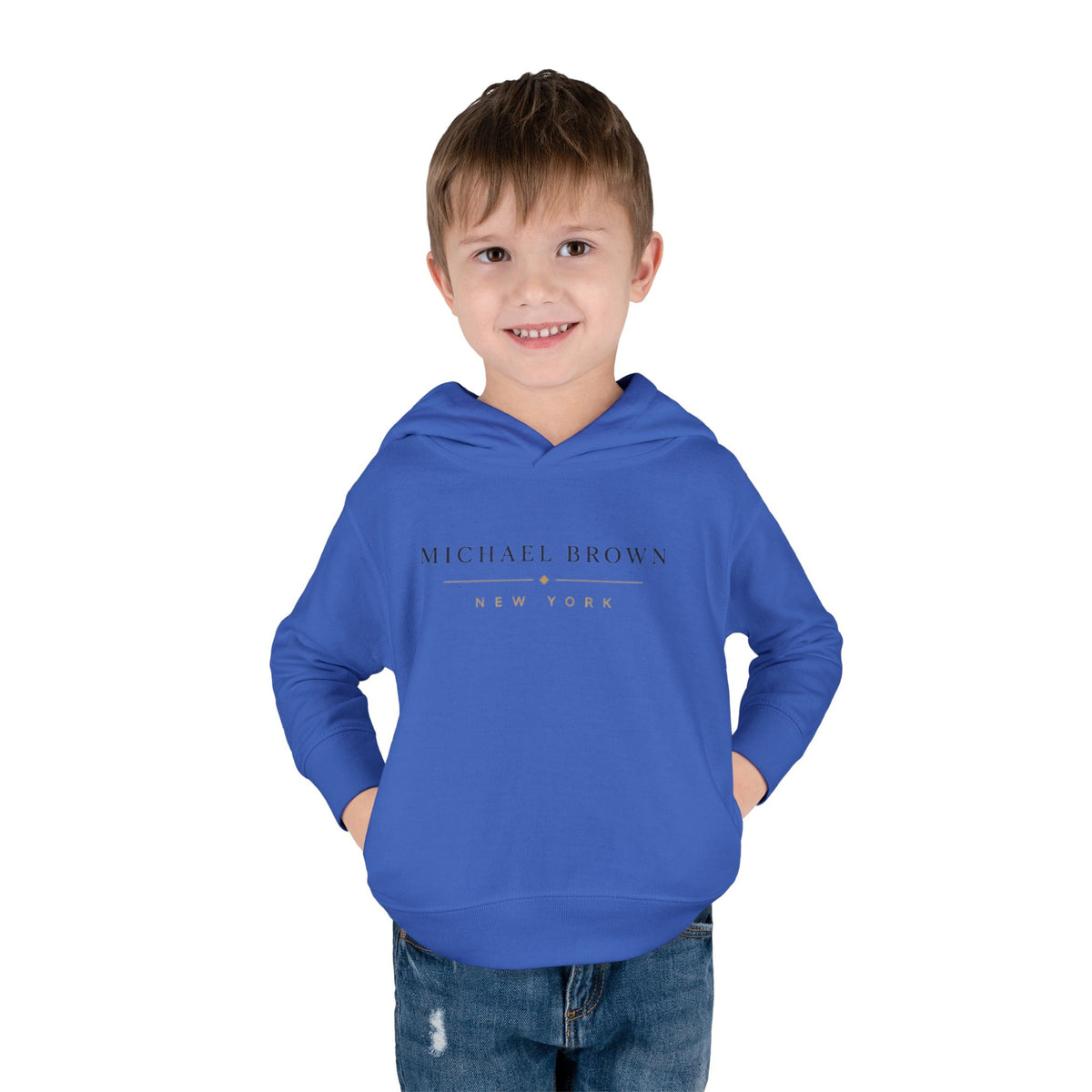 Toddler Hoodie — "Michael Brown New York" Minimalist Fleece Pullover
