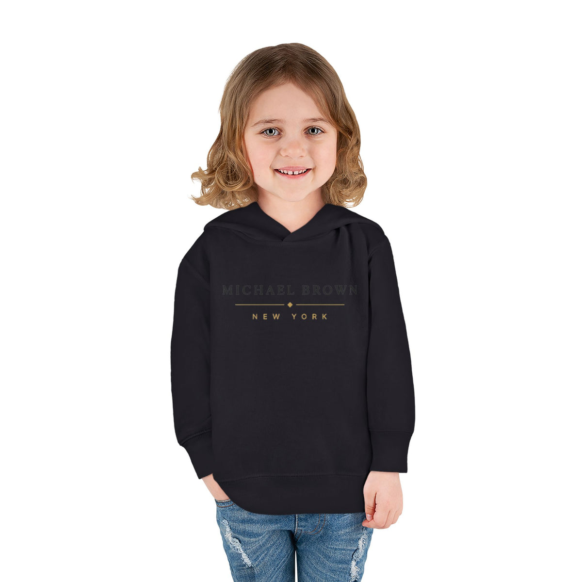 Toddler Hoodie — "Michael Brown New York" Minimalist Fleece Pullover