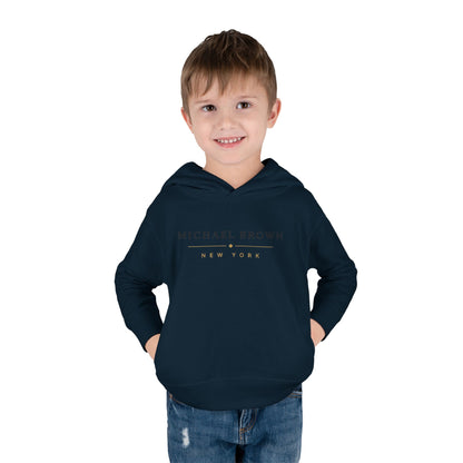 Toddler Hoodie — "Michael Brown New York" Minimalist Fleece Pullover