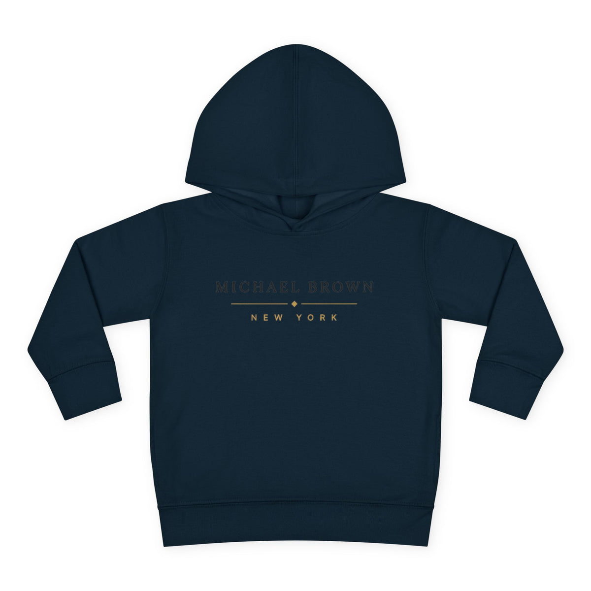 Toddler Hoodie — "Michael Brown New York" Minimalist Fleece Pullover