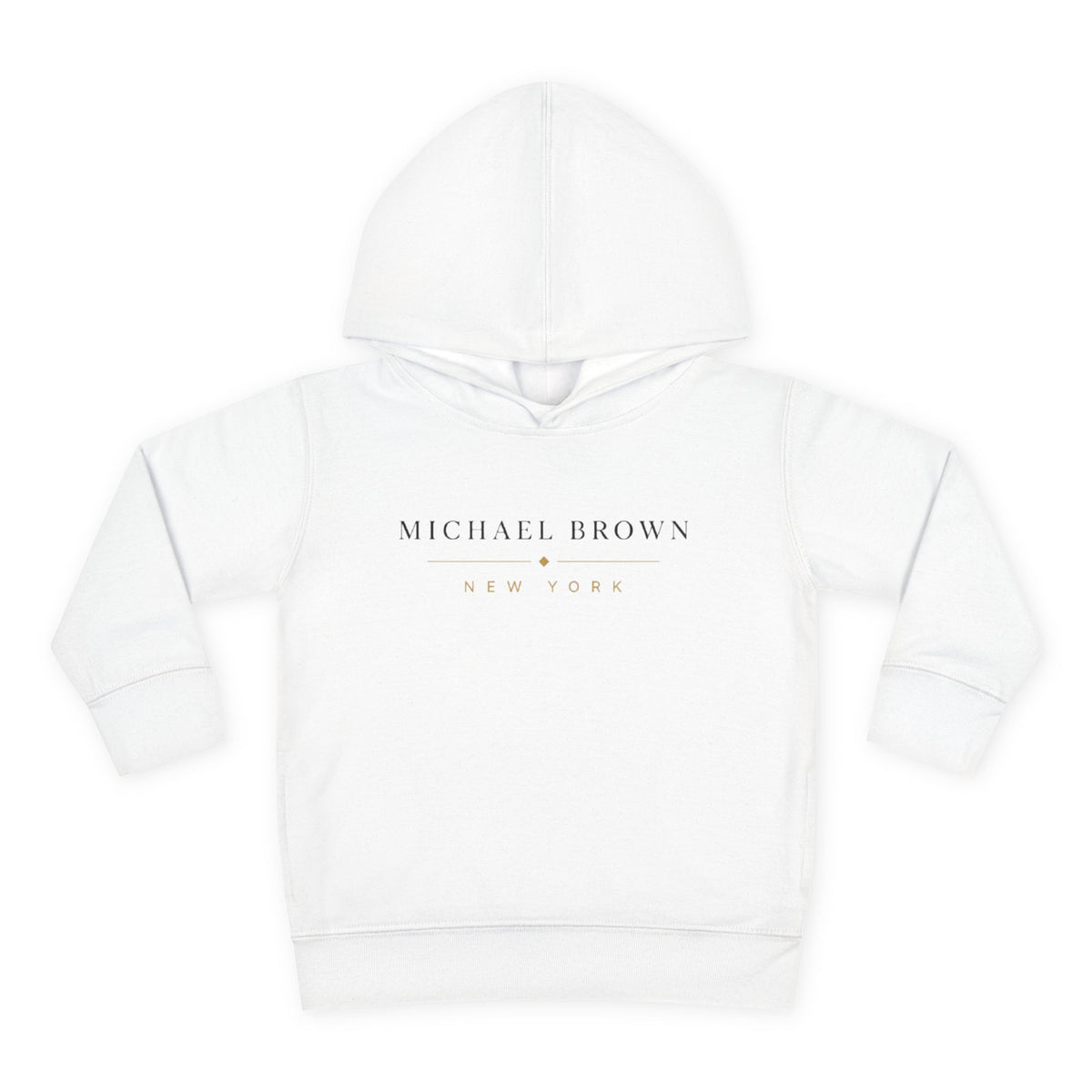 Toddler Hoodie — "Michael Brown New York" Minimalist Fleece Pullover