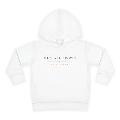 Toddler Hoodie — "Michael Brown New York" Minimalist Fleece Pullover