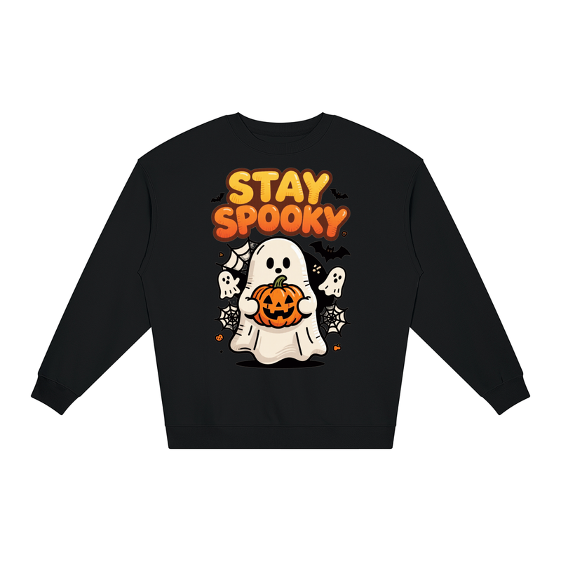 Halloween Unisex Loose-Fit Crewneck Sweatshirt Spooky Fall Pullover