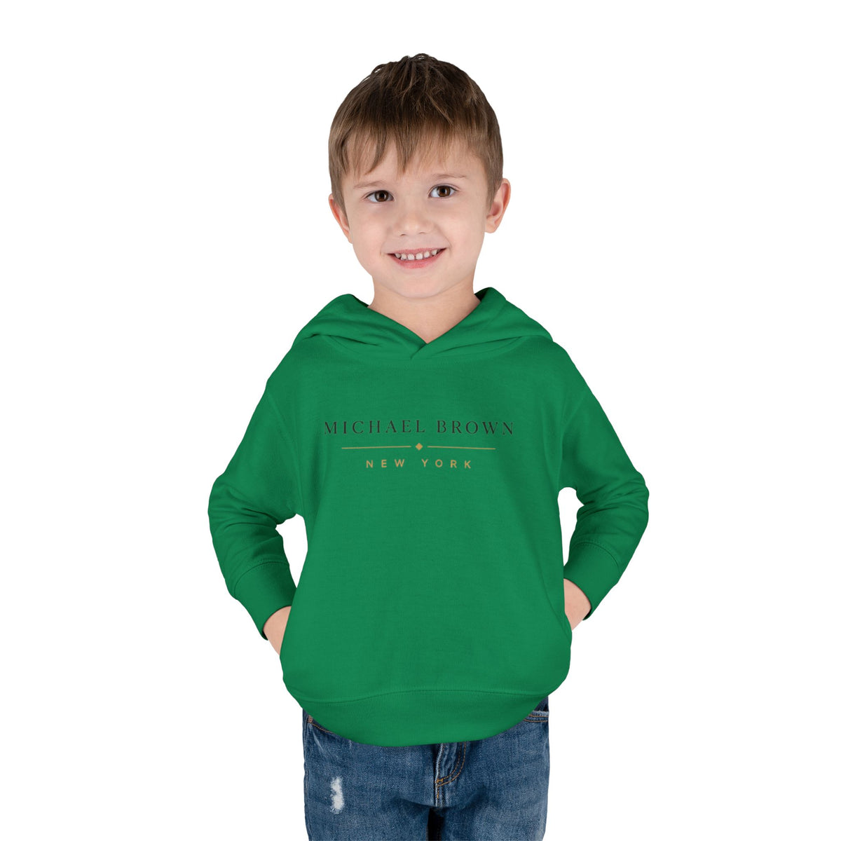 Toddler Hoodie — "Michael Brown New York" Minimalist Fleece Pullover