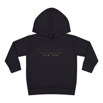Toddler Hoodie — "Michael Brown New York" Minimalist Fleece Pullover