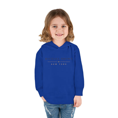 Toddler Hoodie — "Michael Brown New York" Minimalist Fleece Pullover