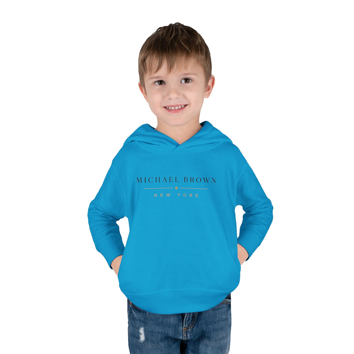 Toddler Hoodie — "Michael Brown New York" Minimalist Fleece Pullover
