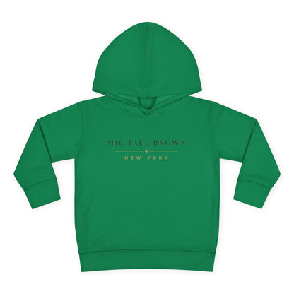 Toddler Hoodie — "Michael Brown New York" Minimalist Fleece Pullover