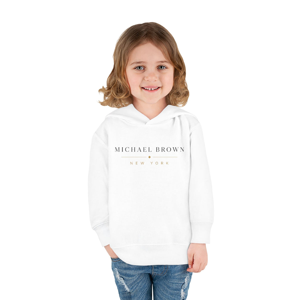 Toddler Hoodie — "Michael Brown New York" Minimalist Fleece Pullover
