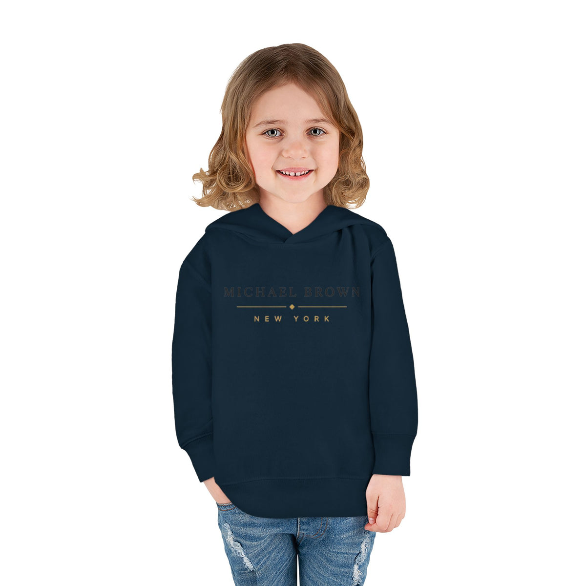 Toddler Hoodie — "Michael Brown New York" Minimalist Fleece Pullover