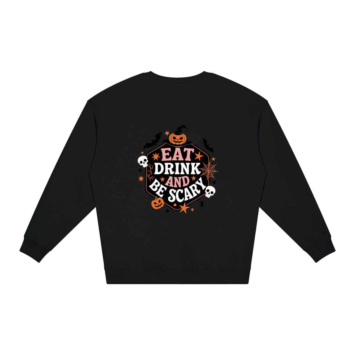 Halloween Unisex Loose-Fit Crewneck Sweatshirt Spooky Fall Pullover