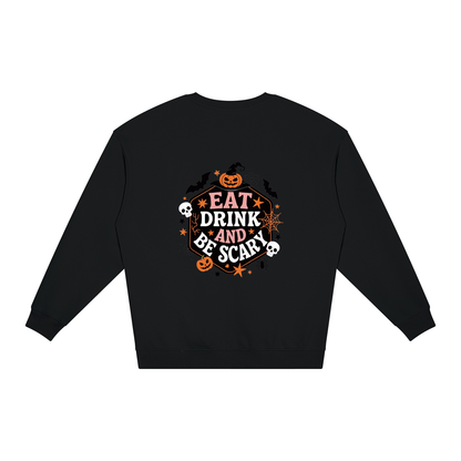 Halloween Unisex Loose-Fit Crewneck Sweatshirt Spooky Fall Pullover