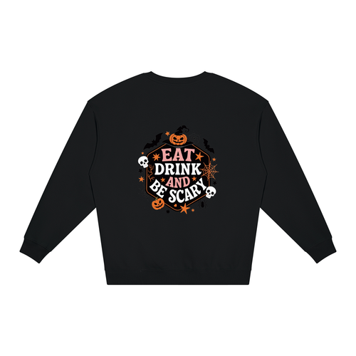 Halloween Unisex Loose-Fit Crewneck Sweatshirt Spooky Fall Pullover