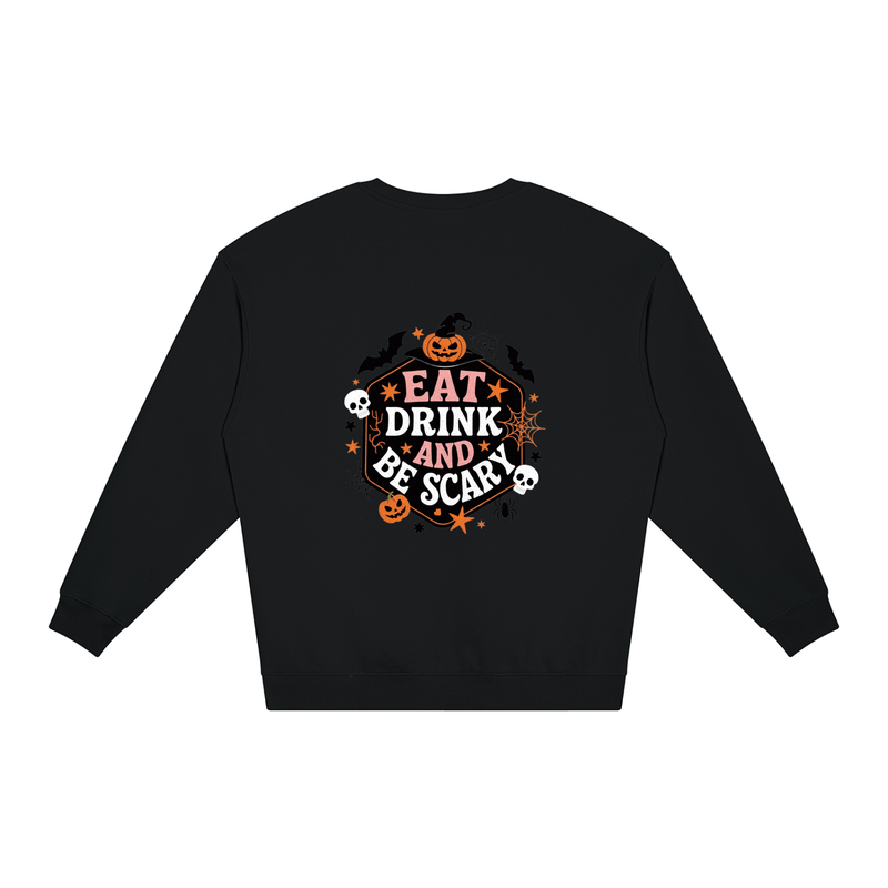 Halloween Unisex Loose-Fit Crewneck Sweatshirt Spooky Fall Pullover