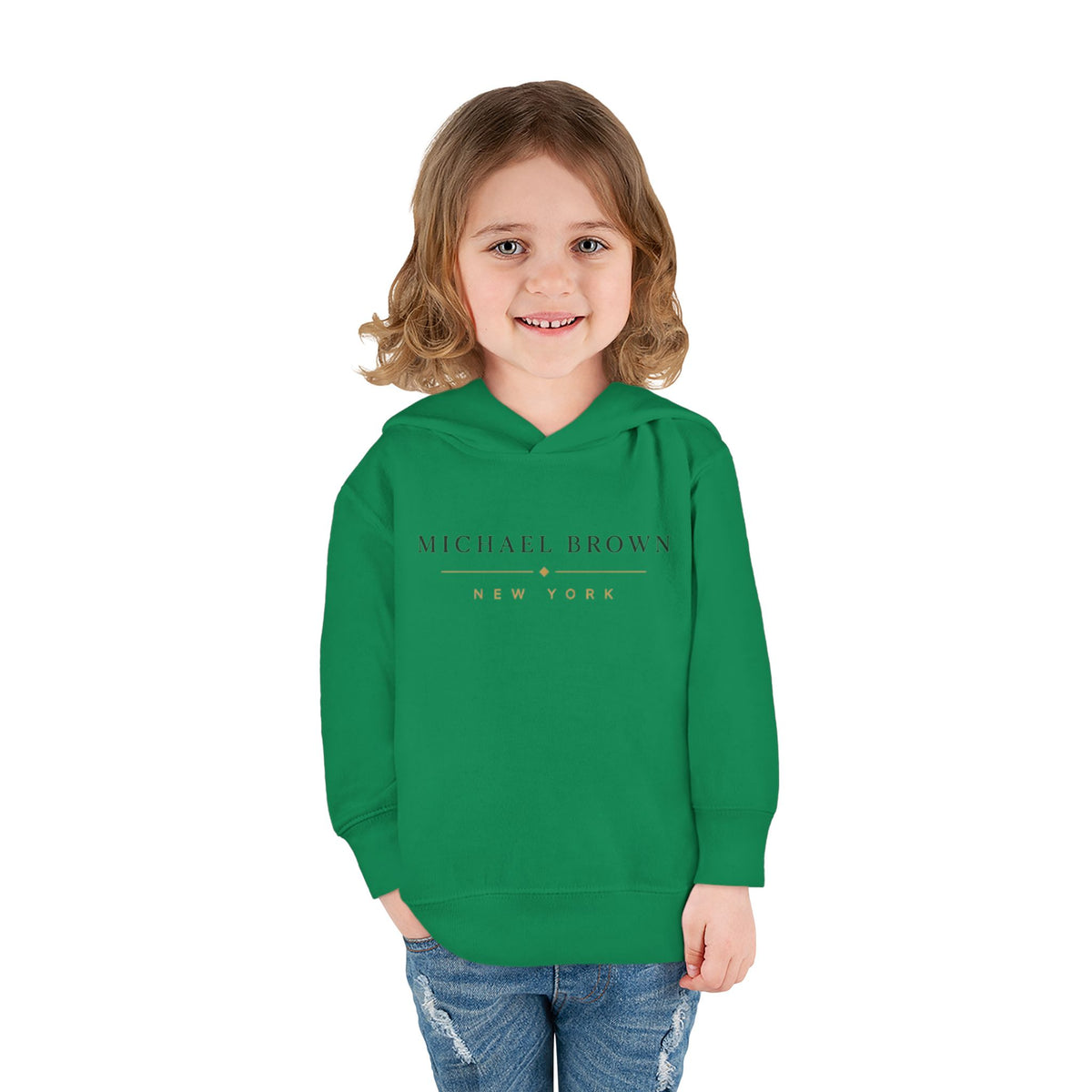 Toddler Hoodie — "Michael Brown New York" Minimalist Fleece Pullover